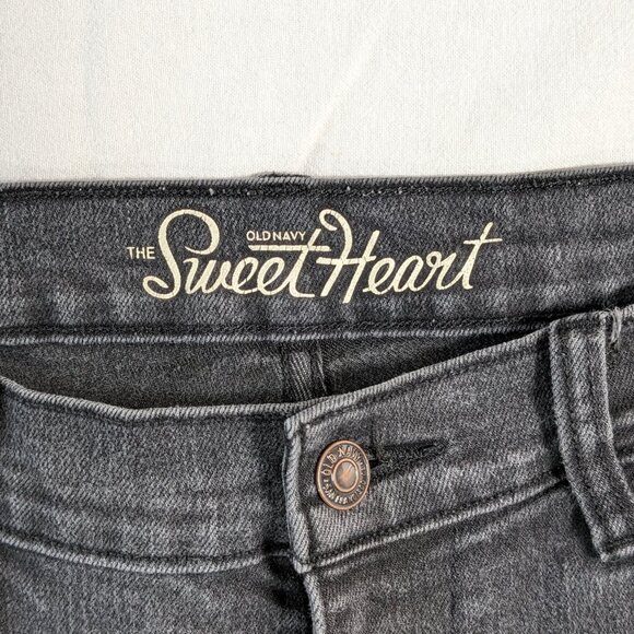 OLD NAVY SWEET HEART WOMEN'S JEANS BLACK SIZE 6 EVERY DAY WEAR ZIPPER FLY WOMAN - Picture 3 of 16